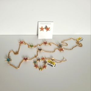 Seashell necklace, bracelet, and earrings set. New wt.